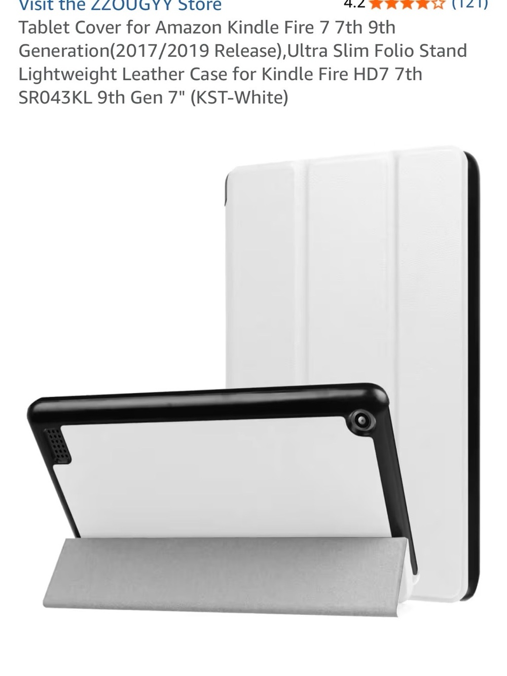 White Tablet Smart Cover Case - Compatible Accessory - Picture 5 of 5